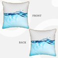 thumbnail image 3 of Fotbe Crystal Clear Water Splash Pattern Velvet Decorative Throw Pillow Covers with Elegant Piping, Soft Plush Cushion Cover for Sofa, Bed, Car, Office-16"x16", 3 of 8