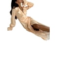 thumbnail image 2 of xiaxaixu Robe d'Été pour Femmes Imprimé Zèbre Manches Longues à Volants Col en V Taille Haute Longueur Moyenne Robe de Soirée, 2 of 9