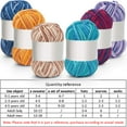 thumbnail image 2 of MINKUROW 6 Pieces 50 g Crochet Yarn Multi-Colored Acrylic Crochet Thread Purple Pink,Blue Red,Lake Blue,Yellow Orange,Sea Blue,Khaki,5-Ply K, 2 of 4