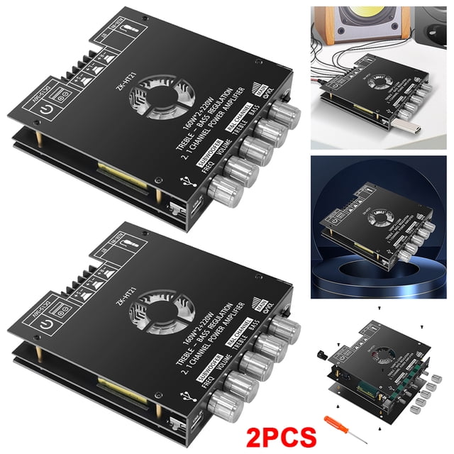 Módulo amplificador potencia audio ZK-HT21 Entrada AUX/USB TDA7498E Compatible con