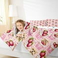 thumbnail image 4 of Castle Fairy Cartoon Dog 2Pcs Bedding Comforter Set for Children Kids Girls Teens,Polka Dots Twin Comforter Sets,Strawberry Cake Breathable Bedding Set,Breathable Home Decor, 4 of 8