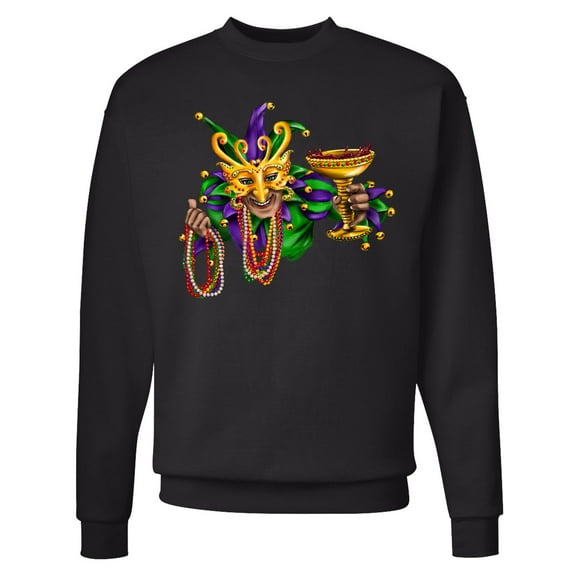 Inktastic Mardi Gras Jester Adult Sweatshirt