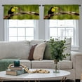 thumbnail image 5 of LALILO Kitchen Curtain Valance Blue Mountains And Hills Rod Pocket Window Curtain 52"x 18" Set of 2, 5 of 7