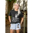 thumbnail image 4 of Llama Queen Save Drama Alpaca Animal Women's Plus Size Graphic Tee Brisco Brands 2X, 4 of 5