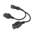 thumbnail image 1 of Y Splitter Power Cable, 1 In 2 Out PVC Shell IEC320 C14 To Dual IEC320 C19 Power Cord 12.6in Heat  Plug And Play  For Speaker For Laptop Power Adapter, 1 of 8