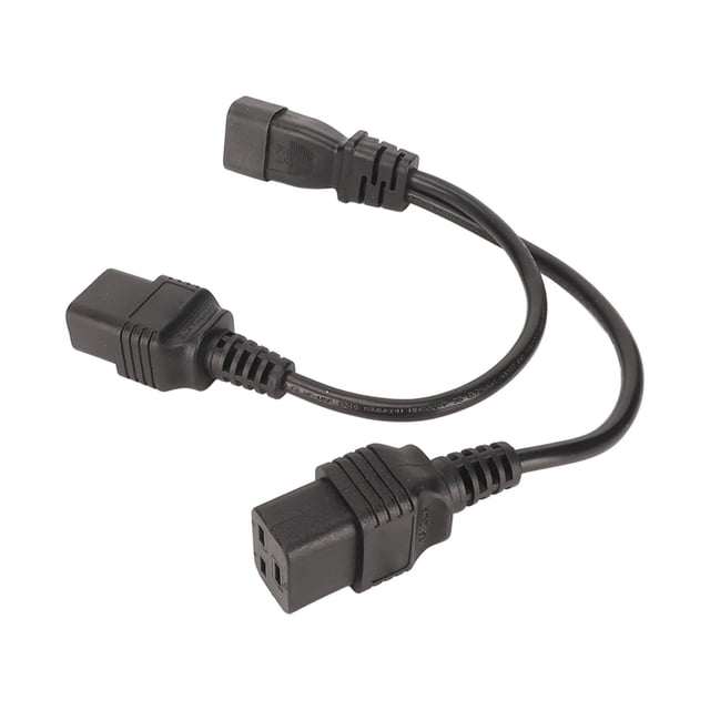 Y Splitter Power Cable, 1 In 2 Out PVC Shell IEC320 C14 To Dual IEC320 C19 Power Cord 12.6in Heat Plug And Play For Speaker For Laptop Power Adapter