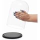 thumbnail image 2 of Black Wooden Base 20 Cm - Transparent Decorative Glass Cloche With Wooden Top For Lighting, Table Decoration, Antiques-xdd, 2 of 4