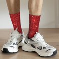 thumbnail image 6 of Rateoe Red Glitter for Women Casual Calf Socks - Cute Crew Socks - Thin Soft Above Ankle Socks Size 5-11, 6 of 6