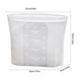 thumbnail image 3 of Reusable Silicone Food Storage Bags, Stand-Up Microwave & Freezer Safe, Airtight Seal, White, Set of 4 Sizes, Heat Tolerant -20°C to 220°C, 15.2x11.8cm, 3 of 6
