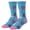 Blue / Pink, variant on Crazy Socks, Chicken & Waffles Print Crew Unisex Men's Size (8-12) Women's Size (9-13)