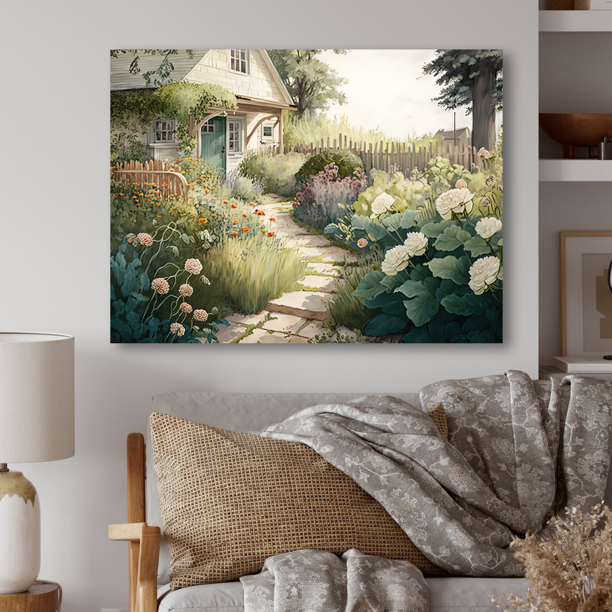 Designart Fresh Garden At The Country III Canvas Wall Art