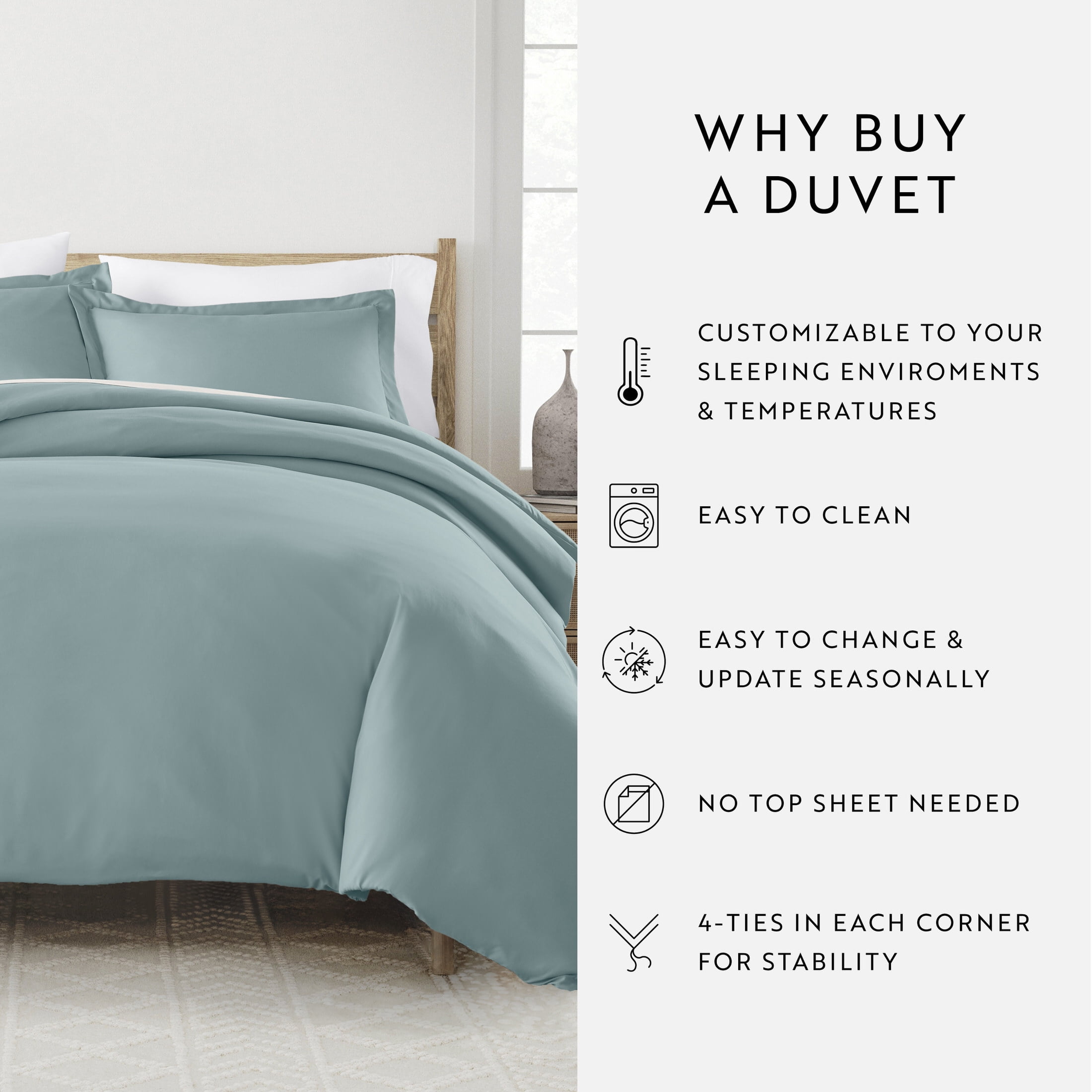 Noble Linens 3-Piece Ocean Duvet Cover Set, King/ Cal King