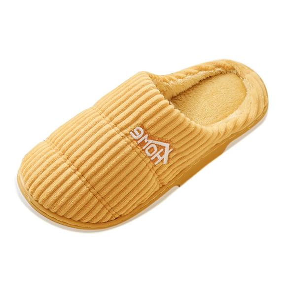 Aayomet Fuzzy Slippers Fuzzy Slip On Indoor Outdoor House Shoes,Yellow 36-37