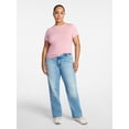thumbnail image 2 of Time and Tru Women's Relaxed Boyfriend Jeans, 26" Inseam, Sizes 0-22, 2 of 6