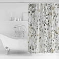 thumbnail image 4 of 72x78 Inch Shower Curtain Grey Brown Botanical Bathroom Decor Waterproof Fabric Bathtub Bath Curtains Decorative Watercolor Summer Leaf Extra Long Shower Curtain Set with Hooks, 4 of 6