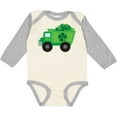 thumbnail image 3 of Inktastic St Patricks Day Irish Clover Dump Truck Childs Boys Long Sleeve Baby Bodysuit, 3 of 5