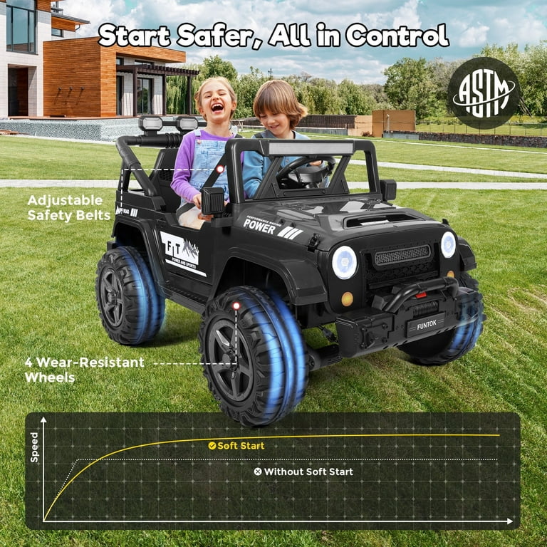 Motorized jeep 2 seater sale