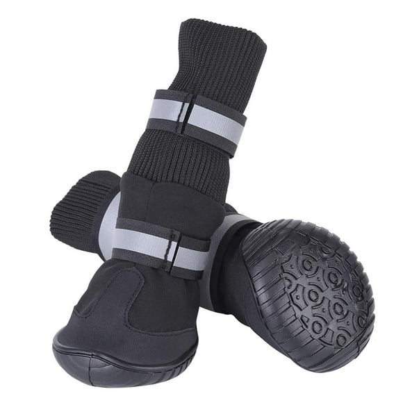 FAGINEY 4Pcs/set Waterproof Pet Dog Shoes Anti-Slip Protective Boots for Large Dogs, Pet Boots, Dog Boots