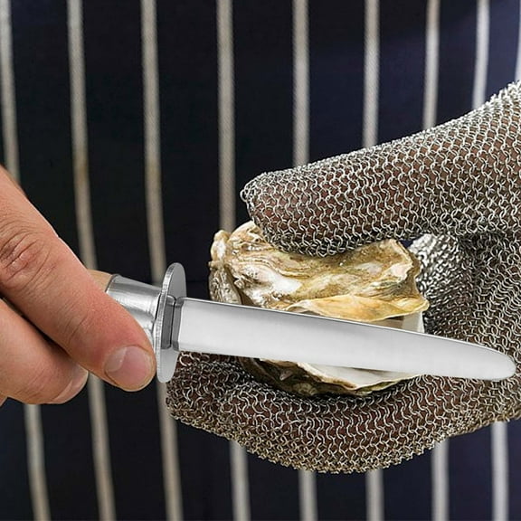 Oyster Shucker Set under $5! Yrmaups Oyster Knife Set, Stainless Steel Oyster Opener with Wooden Base, Easy Oyster Shucking Tool, Kitchen Gadget for Seafood, Professional Oyster Knife