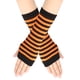 thumbnail image 1 of Nvzi Guantes sin dedos Guantes sin dedos de muñeca con orificio para el pulgar Guantes de invierno cálidos sin dedos para hombre - Negro Naranja, 1 of 5