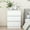 White with 3 Drawers, variant on Kadyn Nightstand with Rounded Corner Design, Bedside Table with 2 USB Ports and 2 Outlets for Bedroom, Living Room, Home Office, White