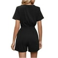 thumbnail image 4 of IROINNID Women's Jumpsuits Solid Color Comfortable Loose Short Sleeve Casual Pocket Buttons Summer Clothes, 4 of 8