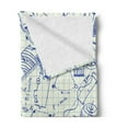 thumbnail image 2 of Physics Soft Flannel Fleece Blanket, School Themed Technical Formula and Drawings on Squared Notebook Paper Background, Cozy Plush for Indoor and Outdoor Use, 50" x 70", Ivory Indigo, by Ambesonne, 2 of 5