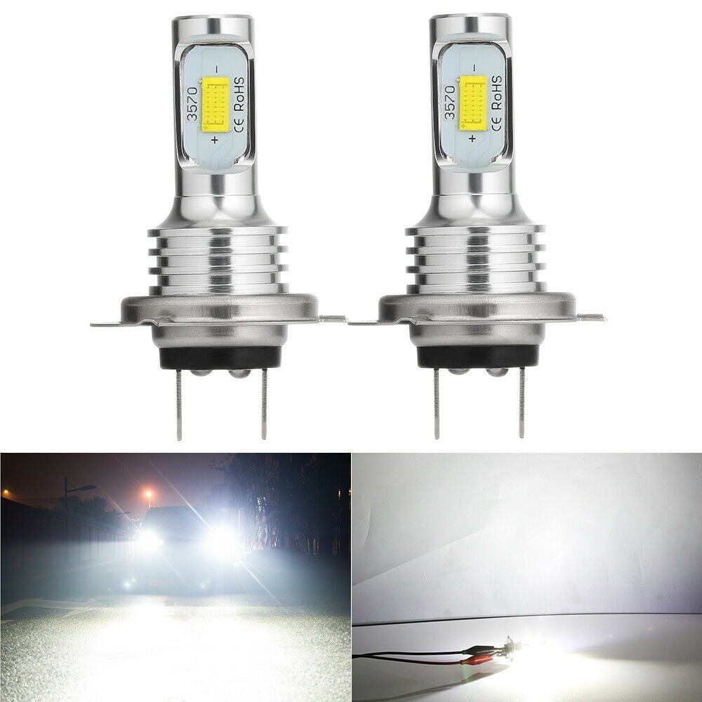 2x H7 LED Fog Light Lamp Halogen Headlight Kit High Beam Bulb 6000K White