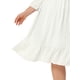thumbnail image 5 of Vestido midi Agnes Orinda de gacon cuello cuadrado bohemio de lunares suizos Blanco 2X, 5 of 6