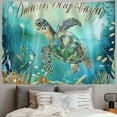 thumbnail image 2 of Orinice Turtle Starfish Underwater Tapestry Wall Hanging Unique Style Graphic Tapestries Home Wall Decor Art Living Room Bedroom 60x50inch, 2 of 6