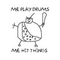 thumbnail image 2 of CafePress - Me Play Drums, Me Hit Things Infant Creeper - Baby Light Bodysuit, Size Newborn - 24 Months, 2 of 4