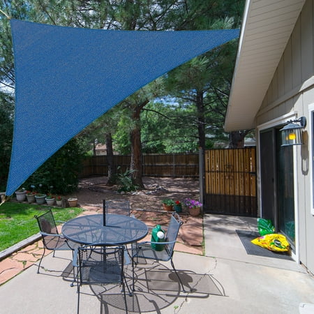 Shade&Beyond 11 x20 x22.8  Customize Sun Shade Sail Blue UV Block 185 GSM Commercial Triangle Outdoor Covering for Backyard  Pergola  Pool (Customized Available) AT-10T