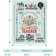 thumbnail image 4 of Teacher Blanket Gifts, Teacher Appreciation Gifts for Women, Teacher Gifts for Women Men, Teachers Day Graduation Gifts, Birthday Gifts for Teachers, Best Teacher Gifts Throw Blanket 60lx50w, 4 of 5