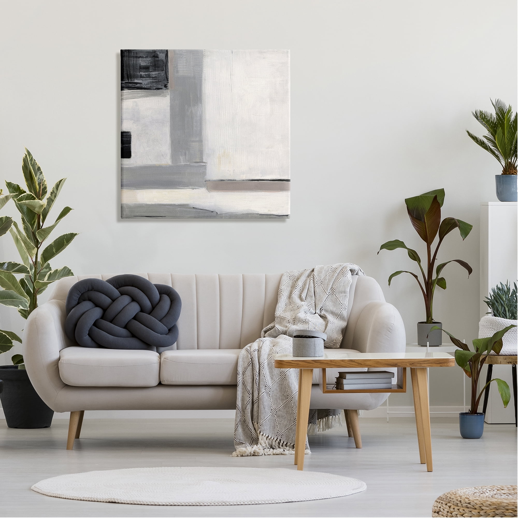 Stupell Modern Abstract Urban Air Abstract Painting Gallery Wrapped Canvas Print Wall Art