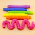 thumbnail image 5 of TheFound Colorful Plastic Pop Tube DIY Stretched Plastic Pop Sensory Toy, 5 of 5