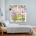 thumbnail image 5 of Curtains 63 Inch Length 2 Panels, Watercolor Floral Truck Grommets Window Treatment Curtain, Spring Garden Butterflies Pink Plaid Thermal Curtains Drapes for Living Room/Bathroom, 5 of 9
