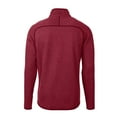 thumbnail image 3 of Men's-Cutter & Buck  Heather Red Real Salt Lake Mainsail Sweater-Knit Full-Zip Jacket, 3 of 3