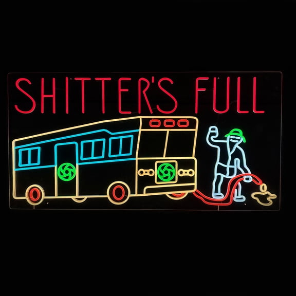 LED Neon Strip Light Shitter's Full Decoration - Lighted Sign - Multi-Color - 46 Inch
