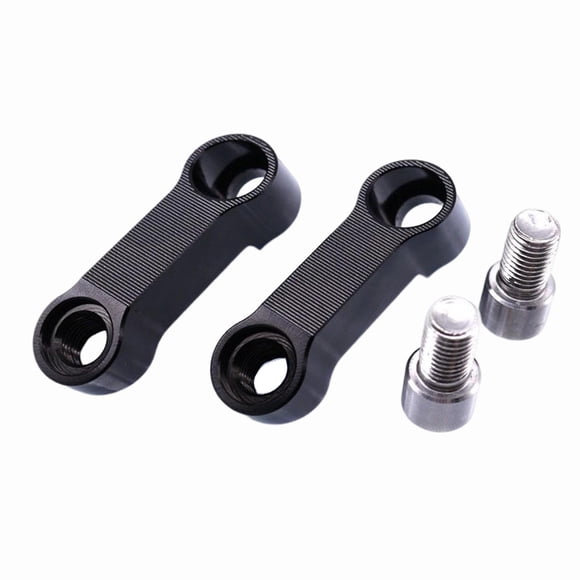 Elevador de montaje Yotijar 2x adaptador de espejo de motocicleta de aleación de aluminio 10 mm negro