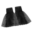 thumbnail image 4 of Women's Sleeve Cuff, Flared Sleeves, Lace, Pleated, Elasticated Wrist Warmers, Sweater Cuffs, Detachable Black, 4 of 7