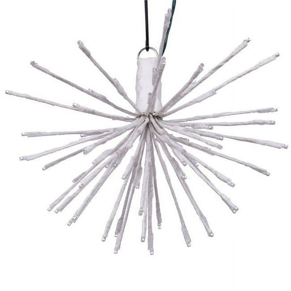 Vickerman 80 Lights x 16" White Starburst Warm White 5mm LED Lights, Plastic