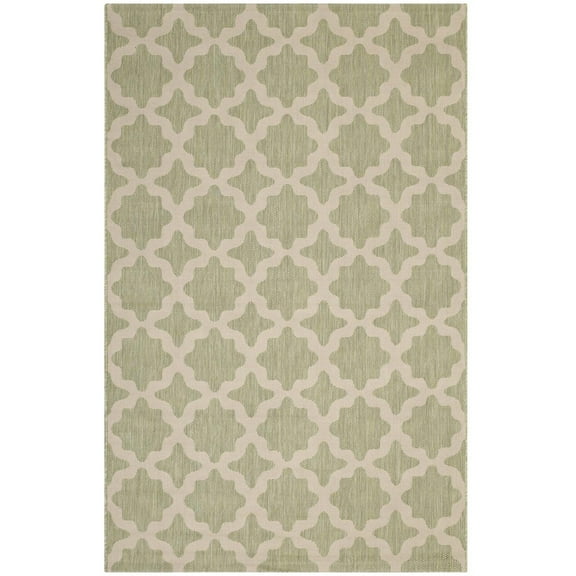 Ergode Cerelia Moroccan Trellis 8x10 Indoor and Outdoor Area Rug - Beige and Light Green