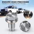 thumbnail image 3 of M18 x 1.5 Magnetic Oil Drain Plug Stainless Steel Oil Pan Drain Bolt with Red Copper Washer Gaskets Replacement for BMW, Land Rover, Porsche, Volvo and More Select Models, 3 of 8