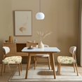 thumbnail image 5 of HELLHERO Daisy Dog Paw Print Dining Chair Covers Set of 2, Seat Covers for Dining Room with Elastic Band, Anti-dust Kitchen Chair Seat Slipcovers, Yellow, 5 of 7