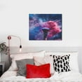 thumbnail image 4 of Susaid Color Explosion Makeup Brush Pattern Canvas Wall Decor Poster Framed Artwork Decoration for Bedroom Home Office Ready to Hang,Horizontal, 4 of 6