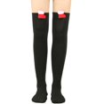 thumbnail image 5 of Tiqkatyck Compression Socks Clearance, Ladies Solid Color Cartoon Christmas Socks for Christmas Party Sweet Cute Stockings Warm Socks Compression Socks for Women Black A, 5 of 6