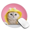 thumbnail image 2 of Disketp A Funny Cat Small Mouse Pad 7.9x7.9 Inches,Washable Round Mousepad For Office Laptop Computer,Non-Slip Rubber Base Mouse Pads For Wireless Mouse, 2 of 8