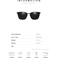 thumbnail image 3 of Men's Box Polarized Sunglasses Metal Driver Sun Shading Sunglasses (Color : E, Size : Medium), 3 of 4