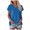 Blue, variant on Womens Summer Tops V plus Size Shirts Lady Summer Shirt Womens Ling Sleeve Tee Long Sleeve Shirts And Blouses Small Scrub Mixed Media Tops Women Workout Shirt Work Out on Clearance PP1 5XL