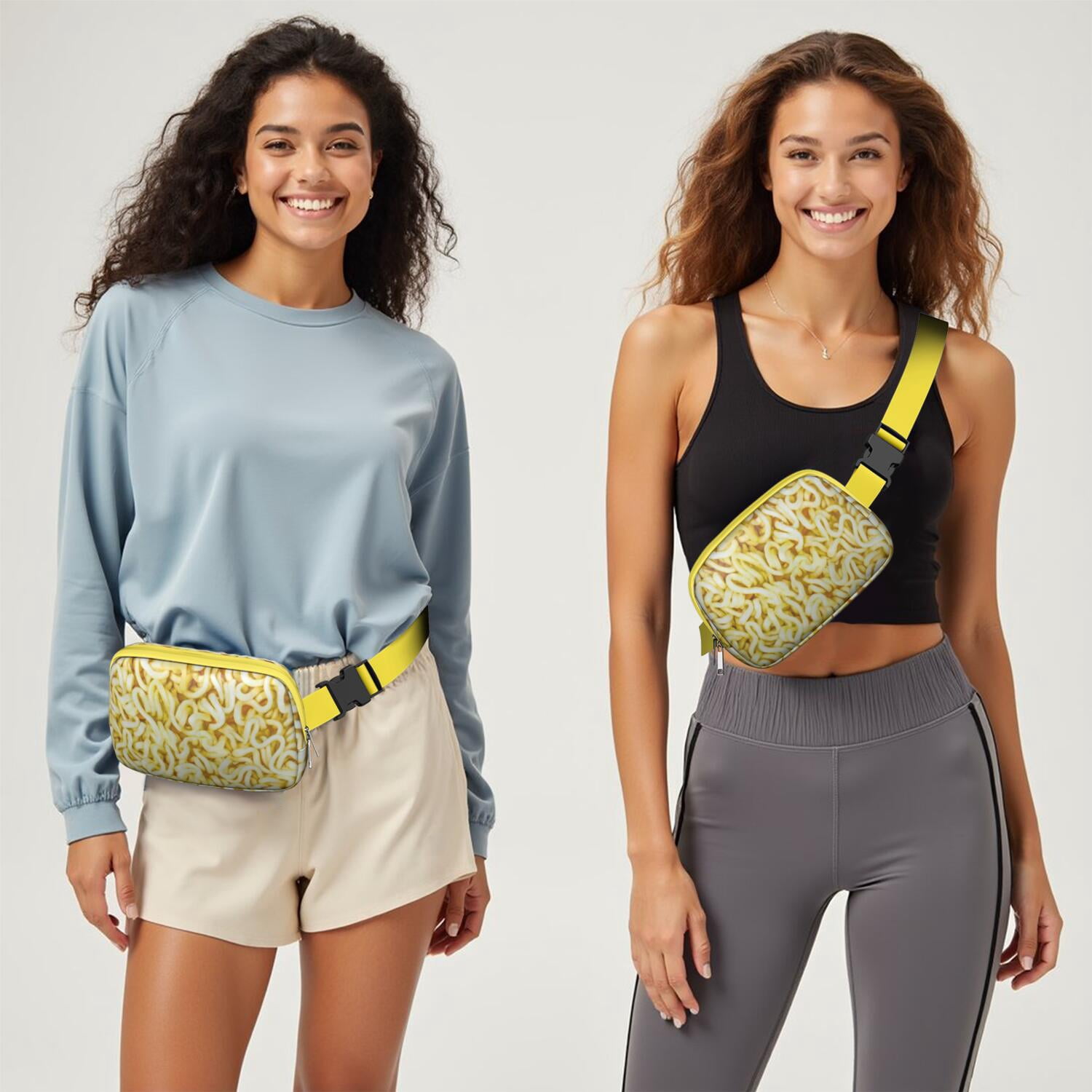 Food Lover Fanny Pack for Women – Cute Waist Bag with Colorful Food Print, Perfect for Foodies, Snack Fans & Fun Casual Outfits